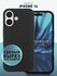 Матовый силиконовый чехол Rosco на Apple iPhone 16 (Айфон 16), то...