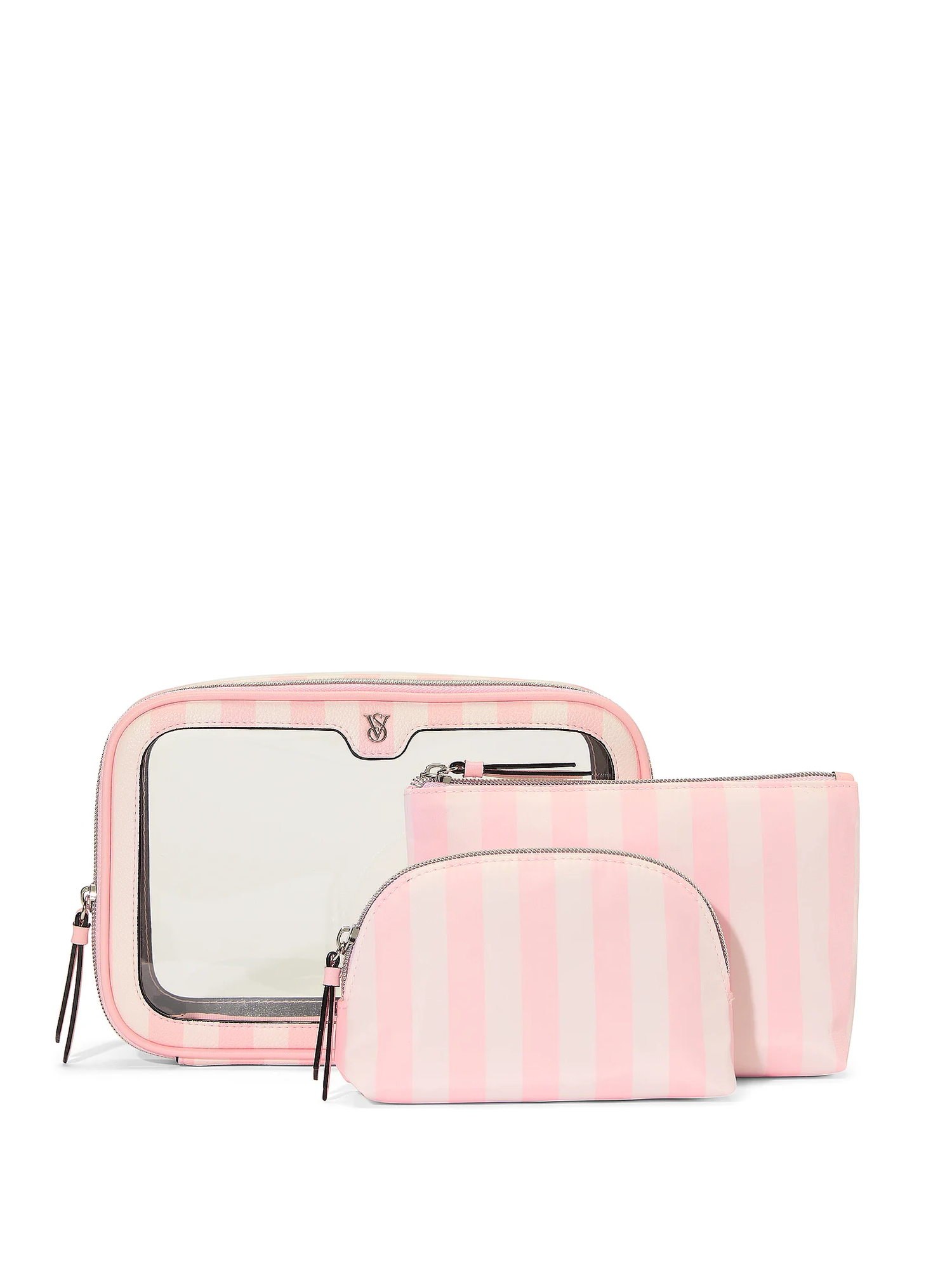Косметичка Victoria's Secret, 24х15х8 см, 3 шт., , розовый