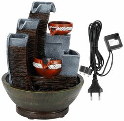 Декоративный LED фонтан из смолы с водопадом для интерьера (220-240V)