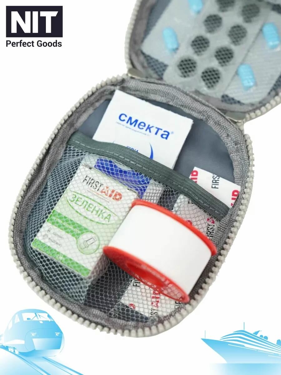 Органайзер для мини аптечки в дорогу NIT Perfect Goods, цвет синий — фото 1