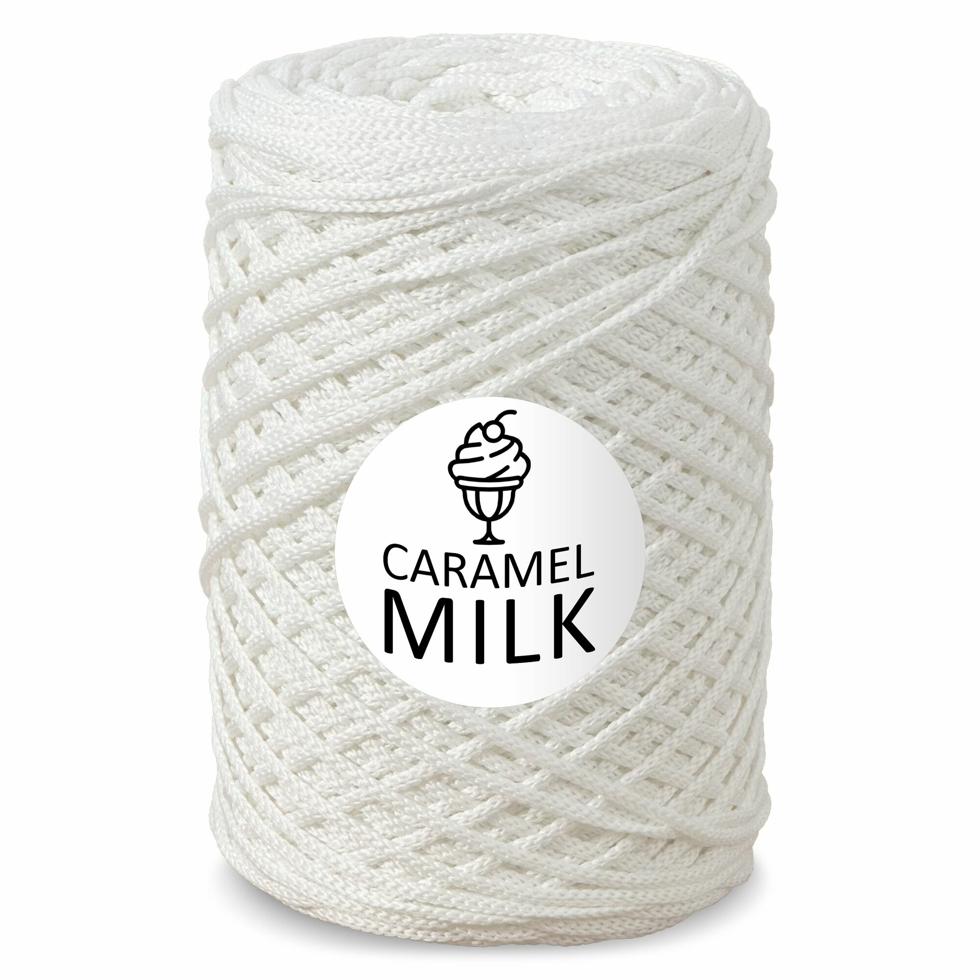 Шнур полиэфирный Caramel Milk Молочны коктель (7865) 400г, 300 м, 100% полиэфир, 3 мм 1 шт