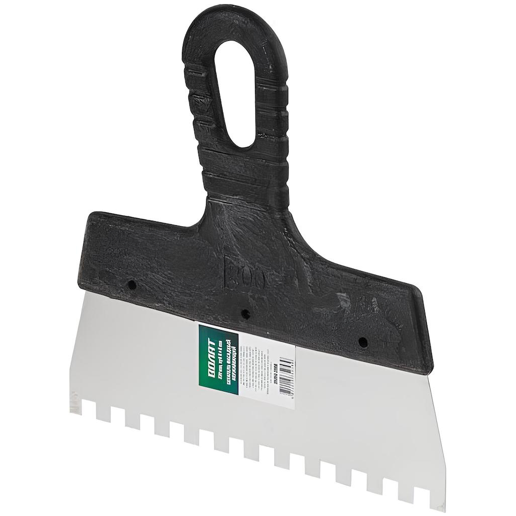 Шпатель зубчатый фасадный для плитки волат 350 мм зуб 6х6 мм нержавеющий (35050-3506)