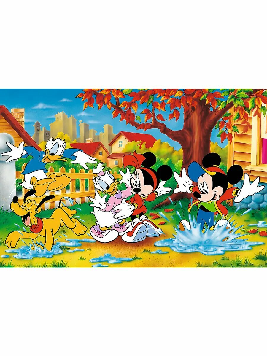 40 лет Trefl - Веселье в лужах, Микки Маус, 160 деталей — фото 1