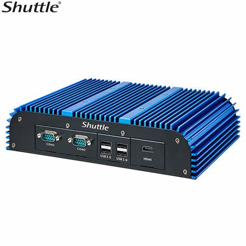 Компактный безвентиляторный промышленный мини-ПК Shuttle Fanless BPCWL03 (i5-8365UE -20 ~ +60 no SSD no RAM Intel UHD Graphics 620 2x1000 Мбит/с 4xUSB 3.0 HDMI COM чёрный синий