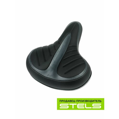 Седло В ассортименте, AZ-5555 G-02 велосипедное мягкое, широкое сиденье на велосипед HIT+