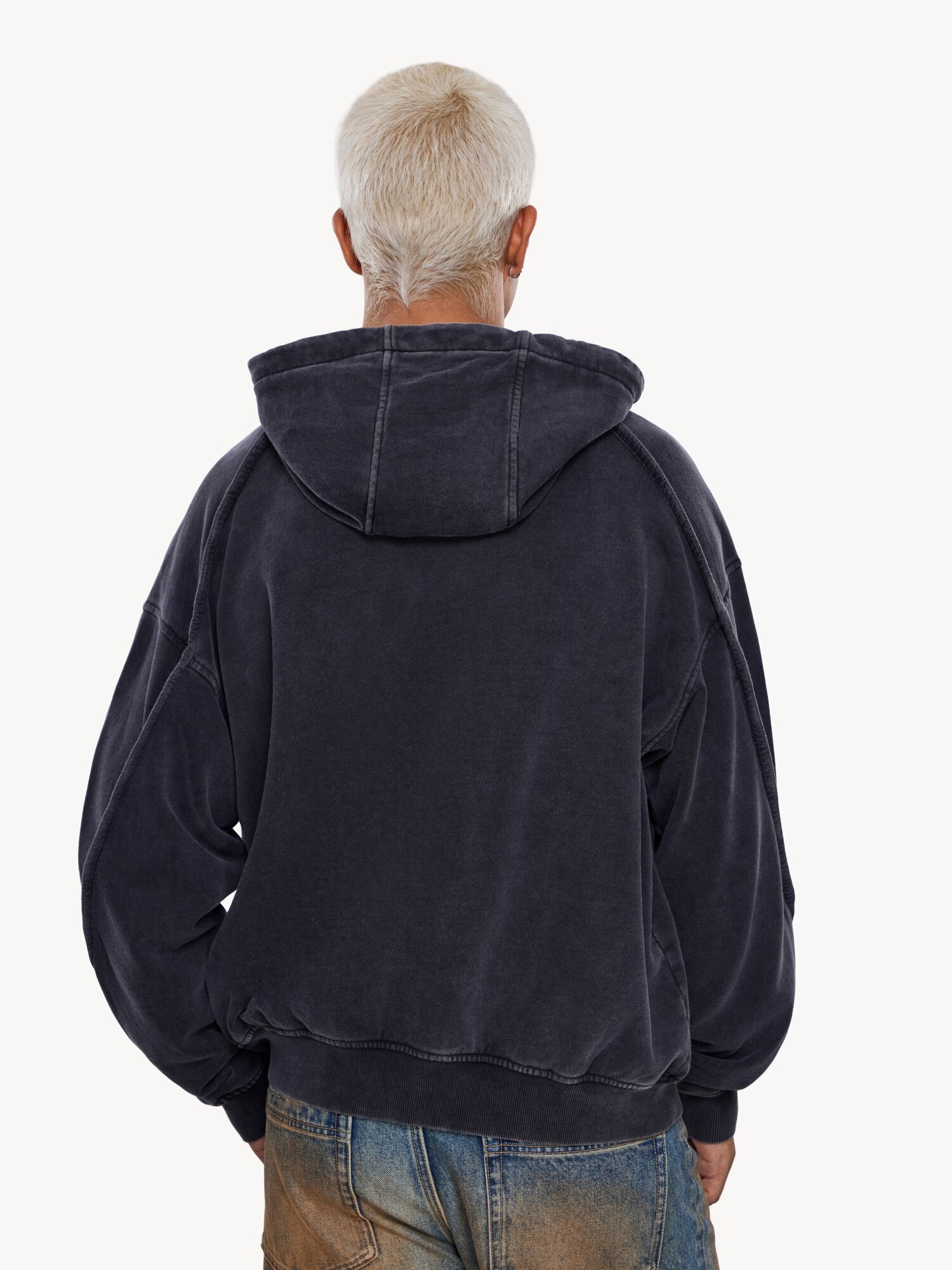 Худи MUTED Контур из варёного хлопка, размер 4XL-5XL, , темно-серый — фото 1