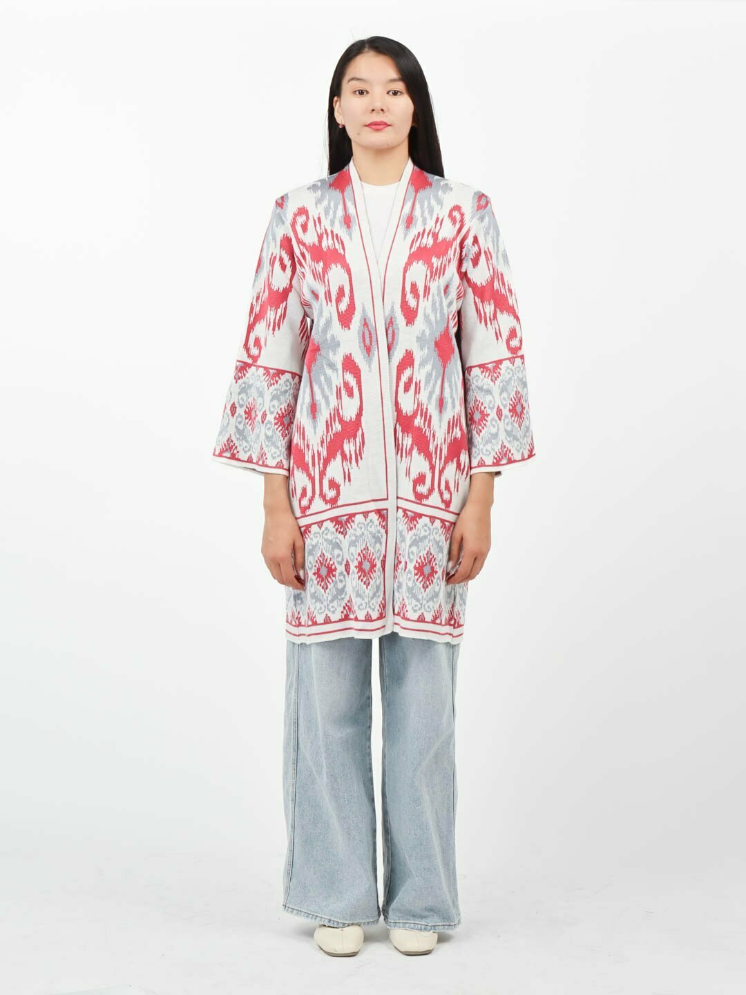 Кардиган Didov TRIKO 0024, размер oversize, white — фото 1