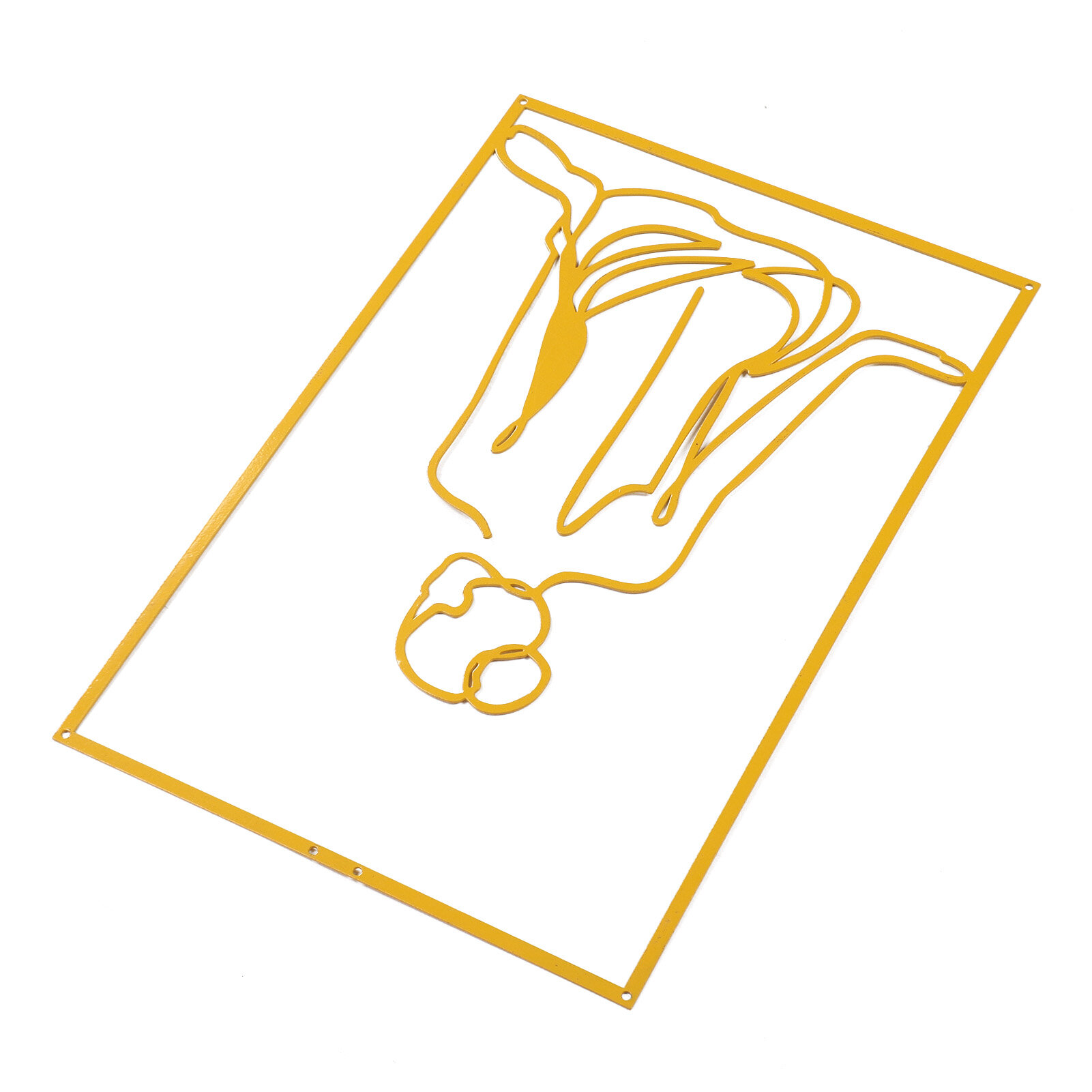 Минималистский настенный художественный декор 45x30 см современная женская линия металлическое украшение для большой комнаты для гостиной A