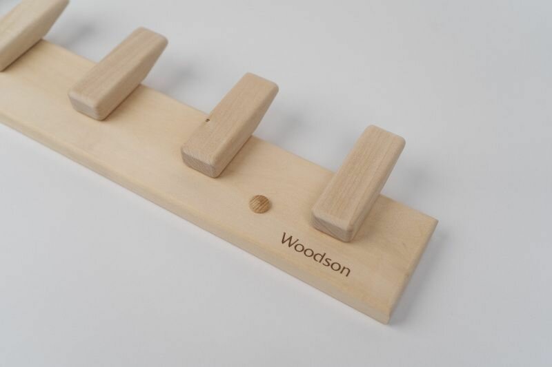 Вешалка Woodson D5, 5 креплений, липа — фото 1