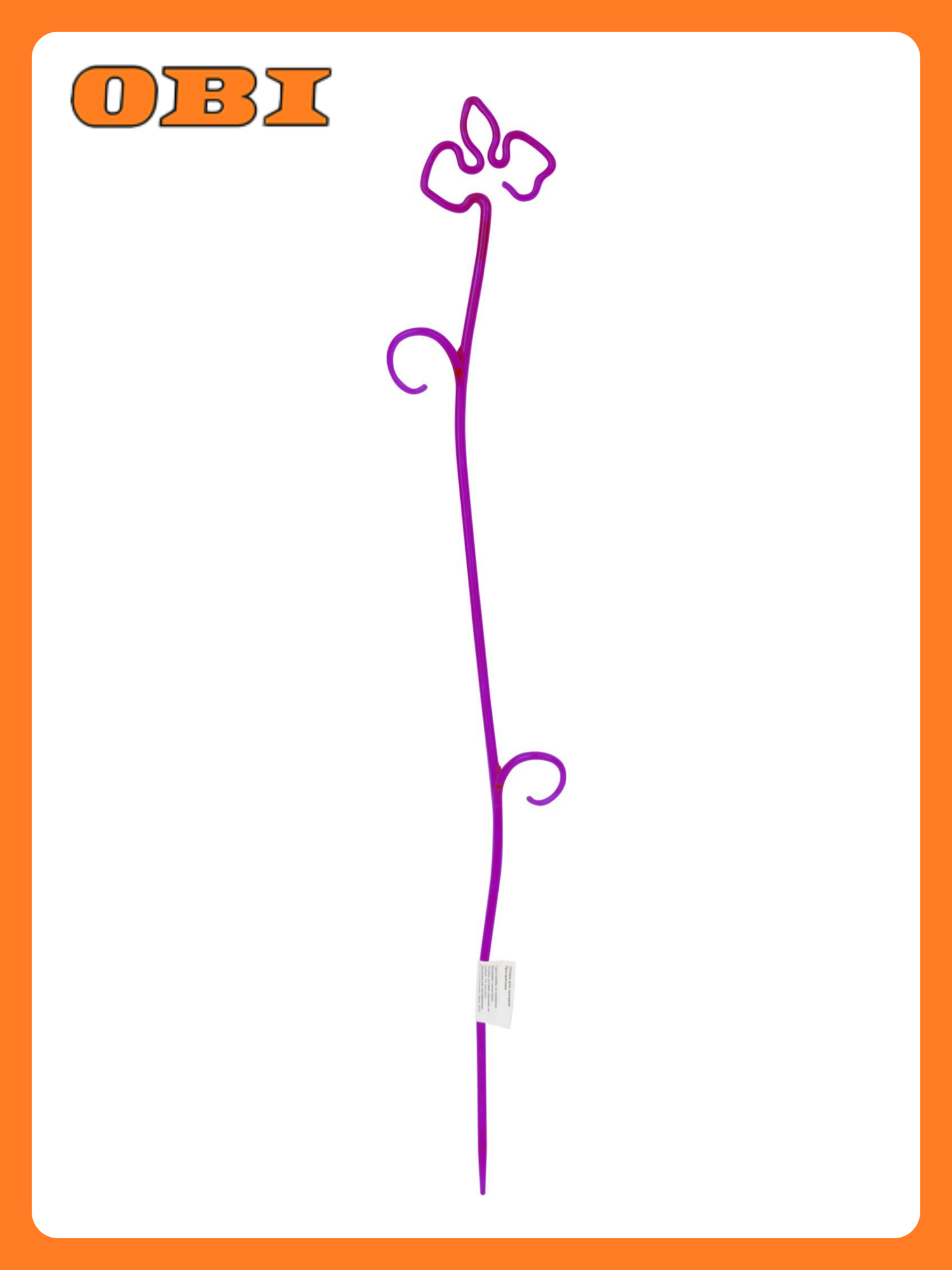 Опора для орхидей Ливингрин неразборная пластик 60 см фиолетовая