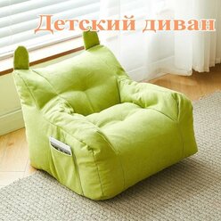 Прямой диван, механизм Нераскладной, 35х38х38 см, зеленый