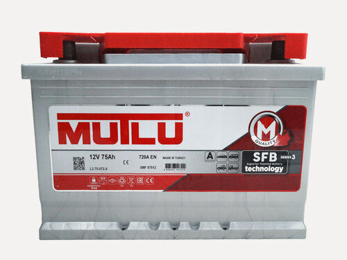 Изображение товара Аккумуляторная батарея MUTLU SFB 6СТ75 обратная