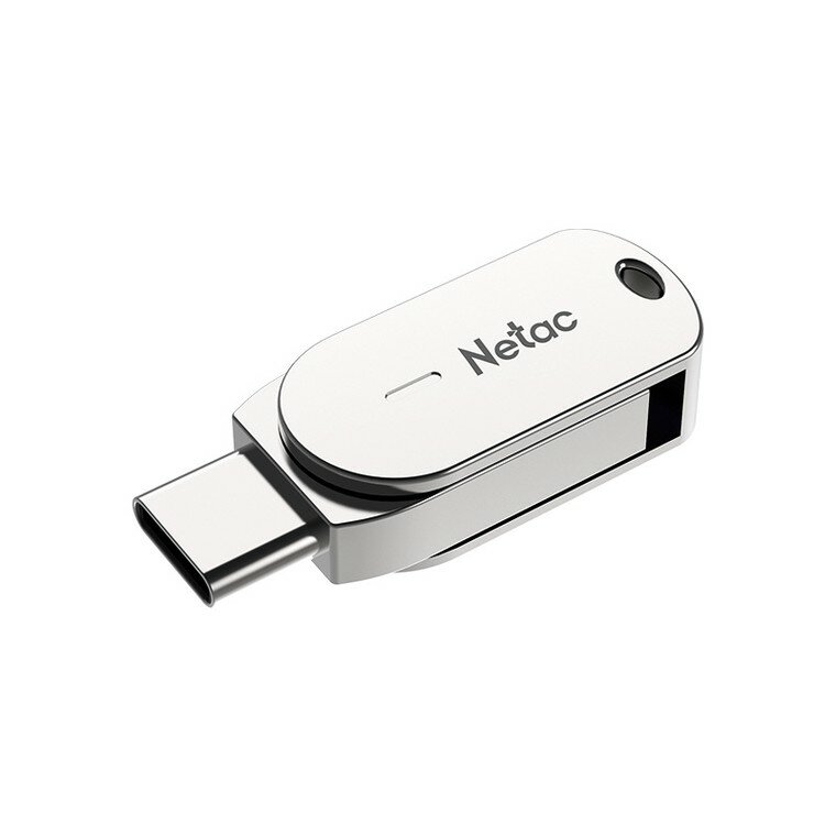 Накопитель USB 3.0/Type-C 64 Гб Netac U785C, металл, серебристый (NT03U785C-064G-30PN/NT03U785C-064G-32PN) — фото 1