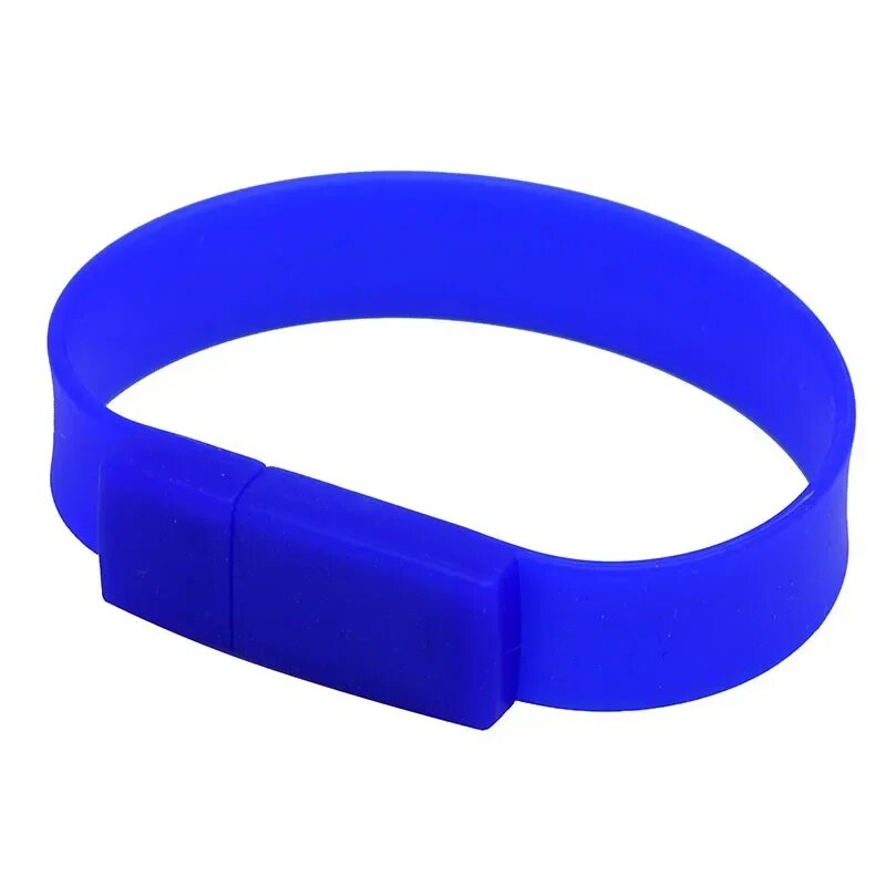 JASTER Флэш-накопитель силиконовый браслет 64 ГБ Синий, 128MB(Not GB), Blue C0487