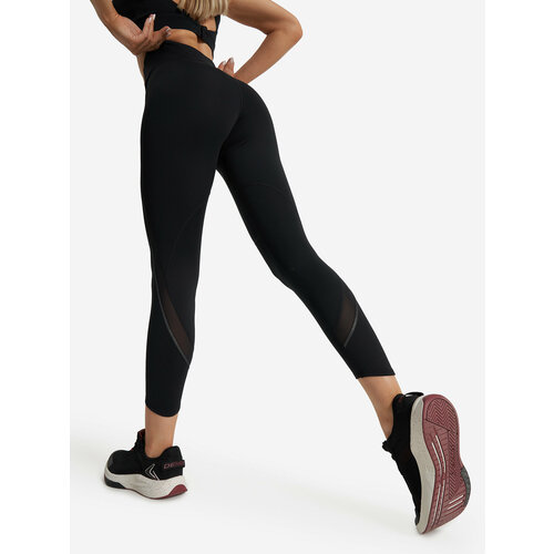 фото Легинсы спортивные demix w d running urban performance 7/8 leggings, размер 42, чёрный