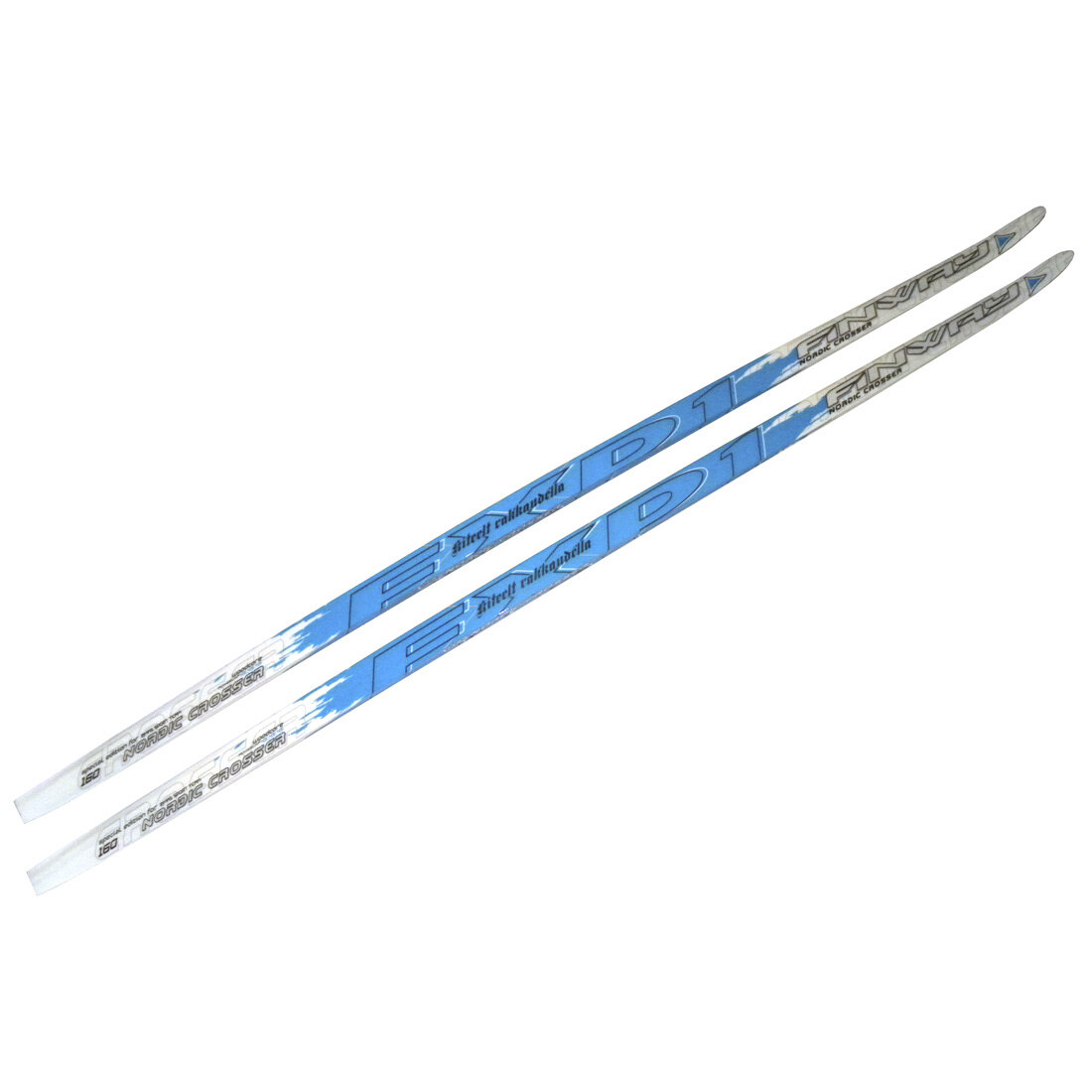 Пластиковые беговые лыжи STC Step (с насечками) 160 Finway Nordic Crosser. Голубой/белый.