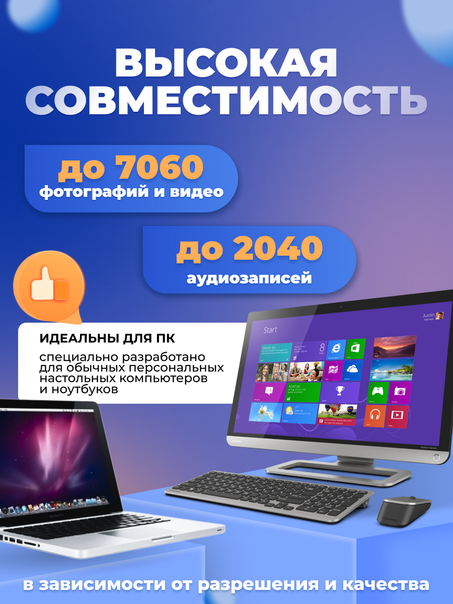Карта памяти 64GB microSD Transcend Class 10 V30 — фото 1