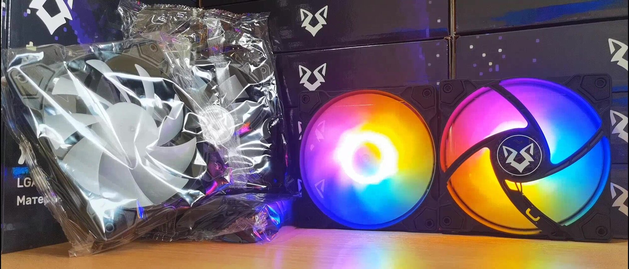 Вентилятор для корпуса 120 мм *3 шт RGB, Вентиляторы для ПК с fRGB подсветкой — фото 1