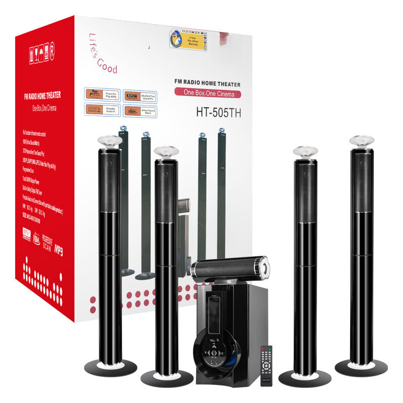 5.1 Колонки для компьютера, общая мощность 250 Вт, поддержка Bluetooth, FM, AUX, SD карты и т.