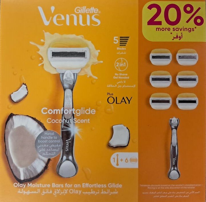 Станок Venus Olay Platina Comfortglide + 6 сменных кассет