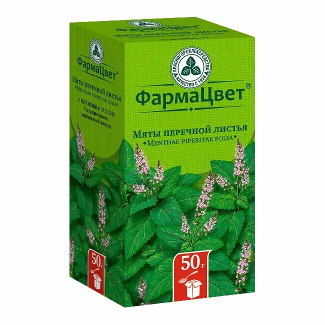 Мяты перечной листья пачка 50 г 1 шт