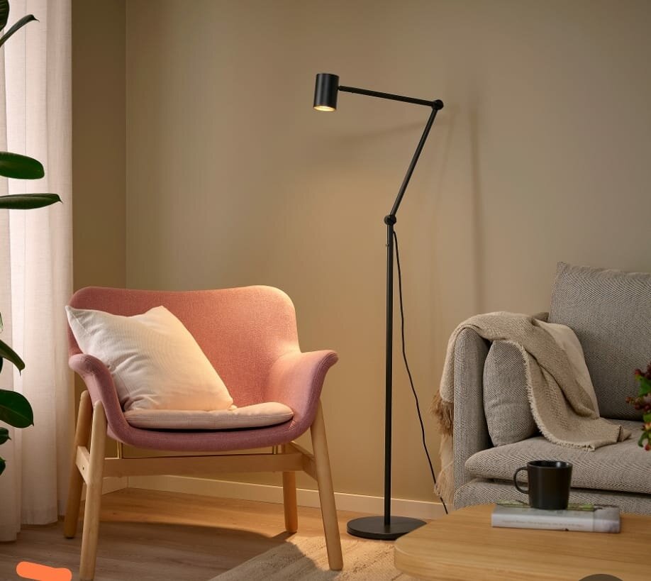 Напольные Лампы И Торшеры Xiaomi Лампа икеа NYMANE, для чтения, напольный светильник, GU10, 8Вт, цвет антрацит