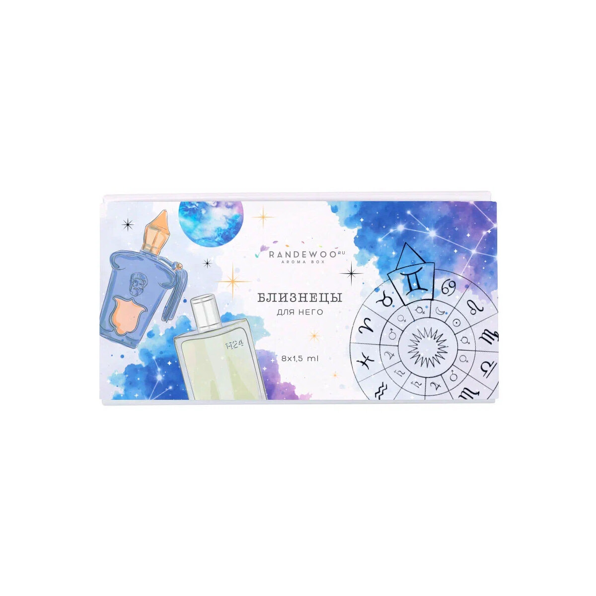 Набор парфюмерной воды Aroma Box "Близнецы для него", 8 флаконов, 1.5 мл — фото 1