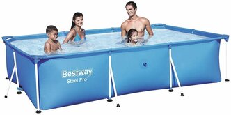 Бассейн каркасный прямоугольный Bestway Steel Pro, 300х201х66 см