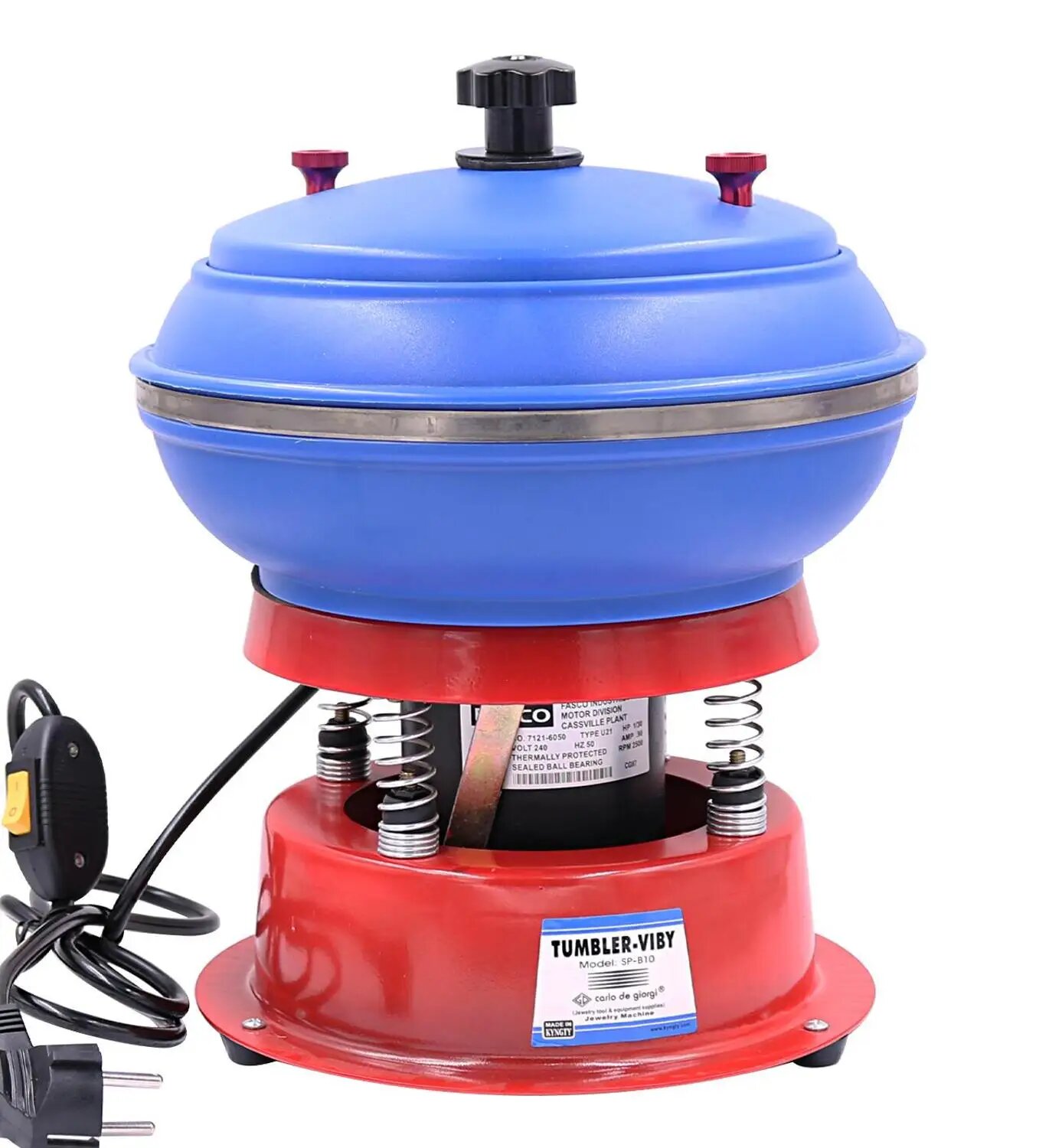 Вибрационный тумблер для полировки ювелирных изделий Diy, 220v euro plug