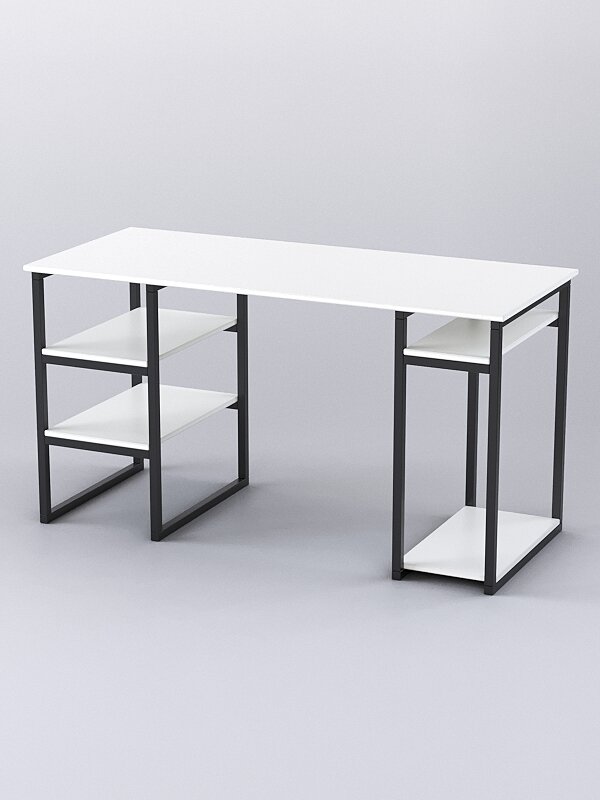 Стол "Стронг" №7 правосторонний в стиле лофт, Белый. Производитель товара - компания Westcom.