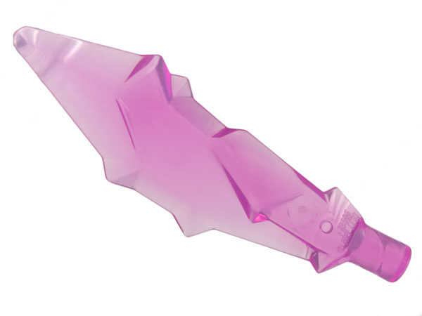 Minifigure, Weapon Sword Blade with Bar, Crystal Shard, 79985 Trans-Dark Pink U