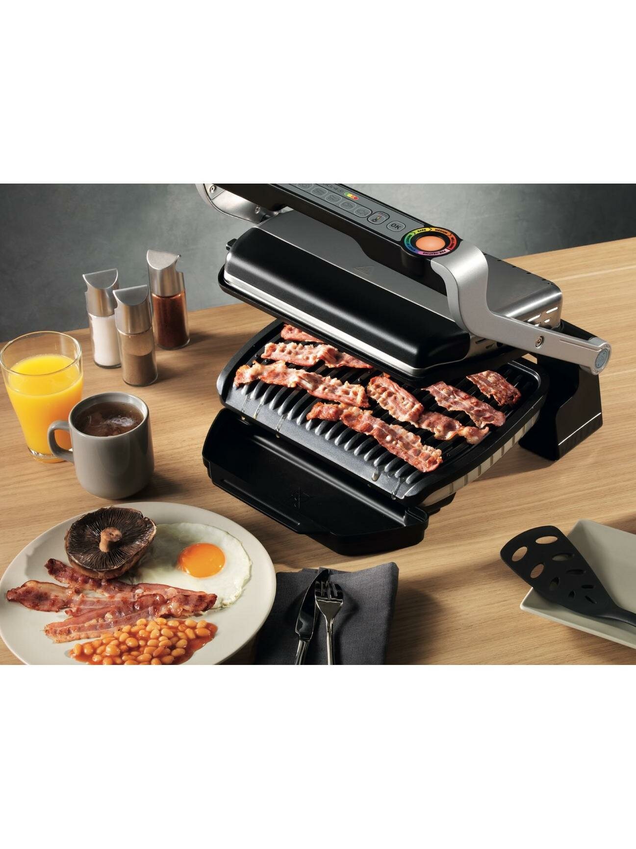 Электрогриль Tefal Optigrill+ GC712D34 серебристый — фото 1