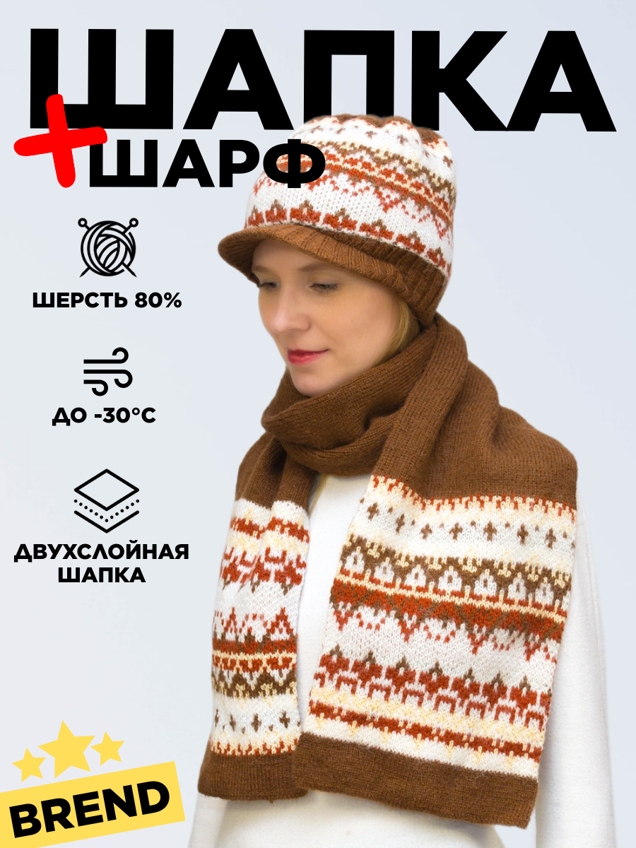 Шапка-бини LanaCaps Милана для женщин