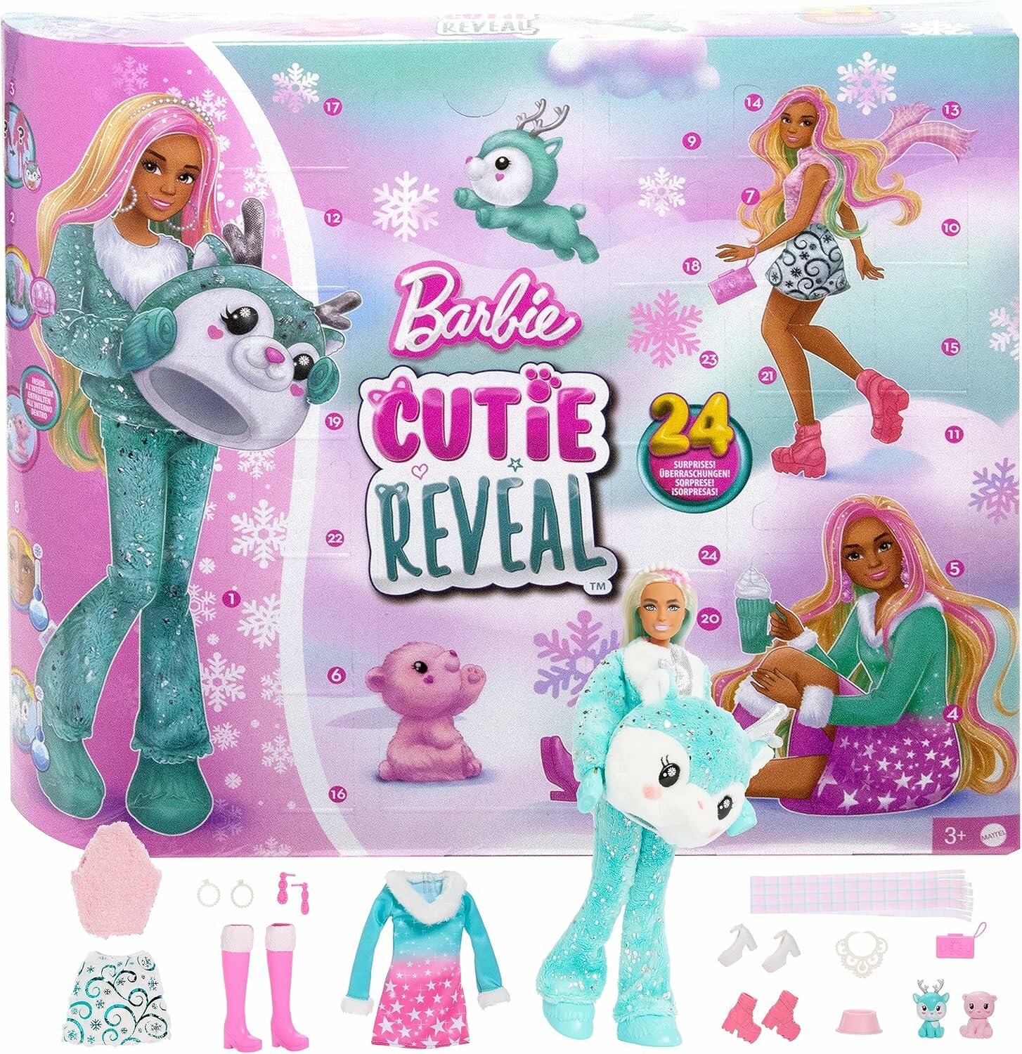 Кукла Barbie Адвент-календарь Barbie Cutie Reveal Advent Calendar HJX76
