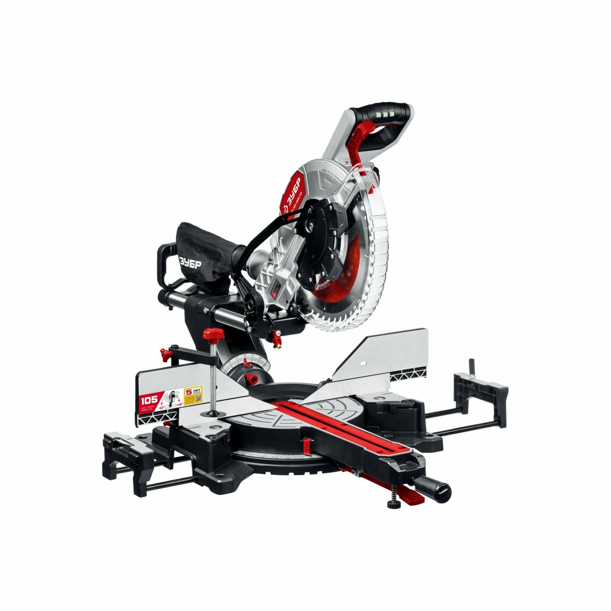 ЗУБР Торцовочная пила Зубр ЗПТ-305-1800 ПЛ 1800Вт 5000об/мин d=305мм