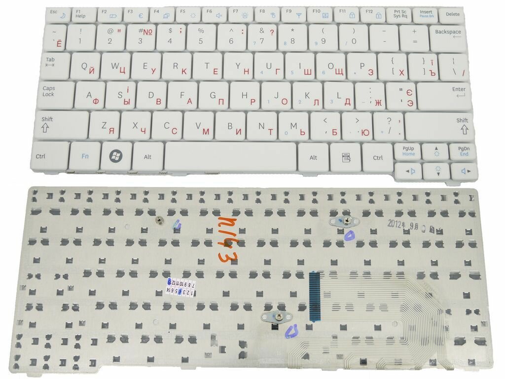 Клавиатура Samsung N128, N140, N150, NB20, NB30 (белая)