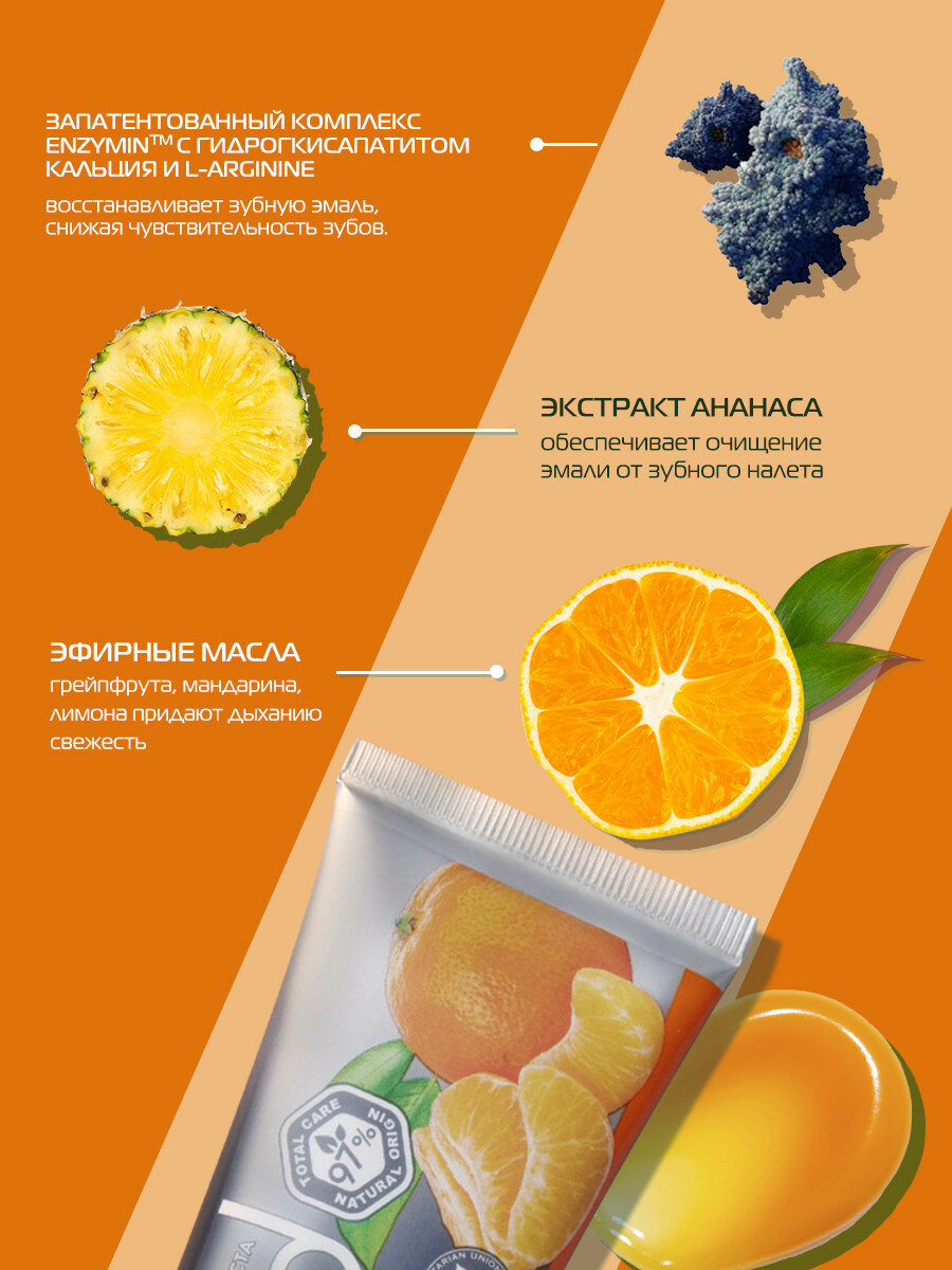 Натуральная комплексная антибактериальная зубная паста BIOMED VITAFRESH со вкусом мяты и цитруса, 100 г, 2 шт — фото 1