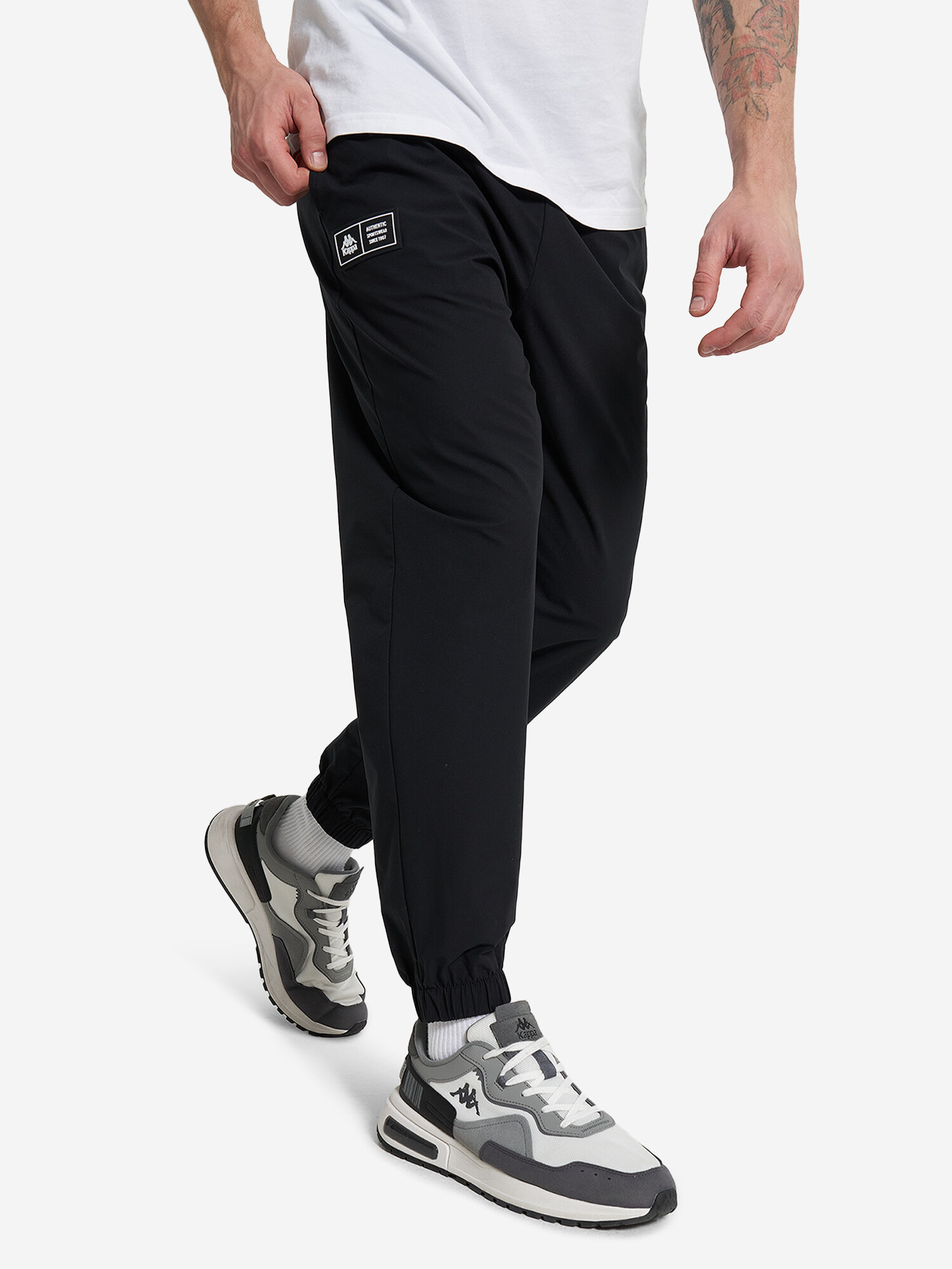 Брюки джоггеры Kappa Authentic Men's Ripstop Woven Pants размер 48-50 черный
