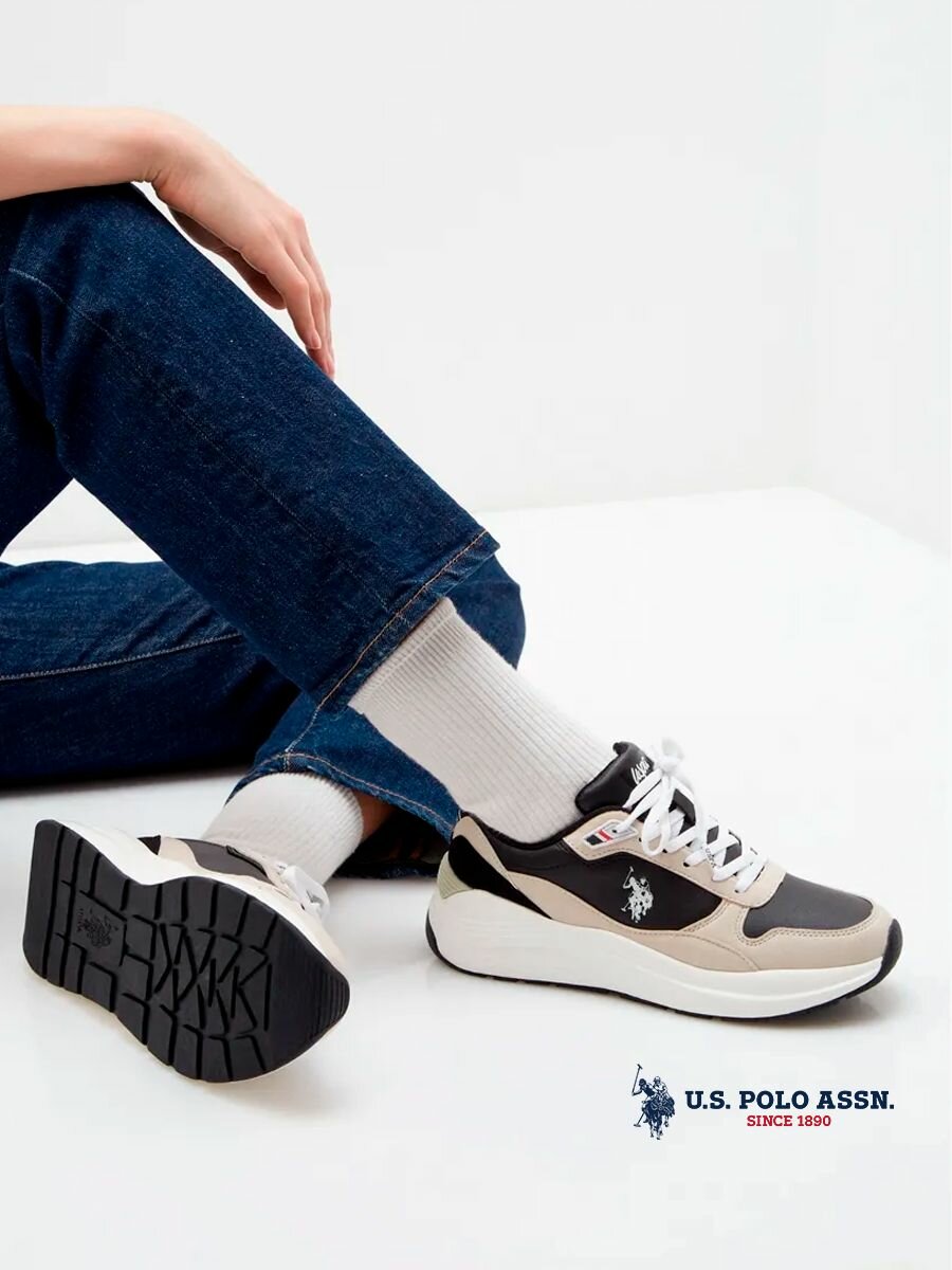 Кроссовки U.S. POLO ASSN., полнота 6 (RU)/ на среднюю стопу, размер 37, серый