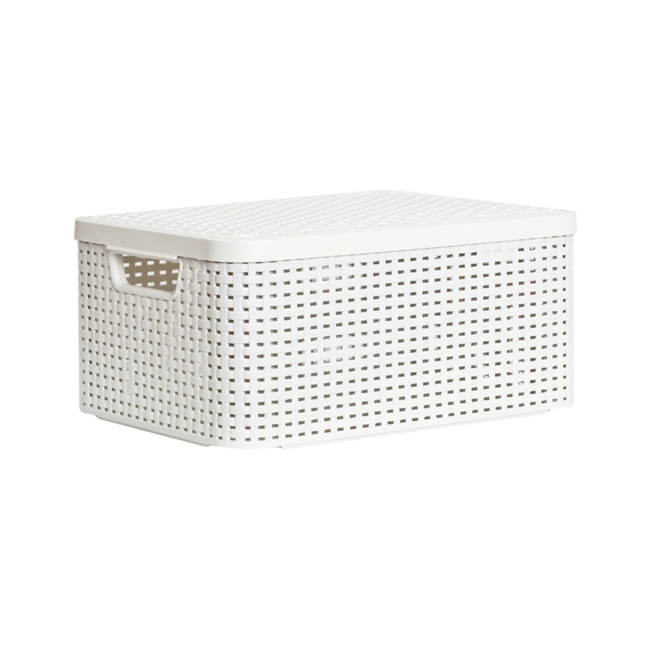 Корзина для хранения Curver Rattan Style Box крышка кремовая 39 х 29 х 19 см пластик
