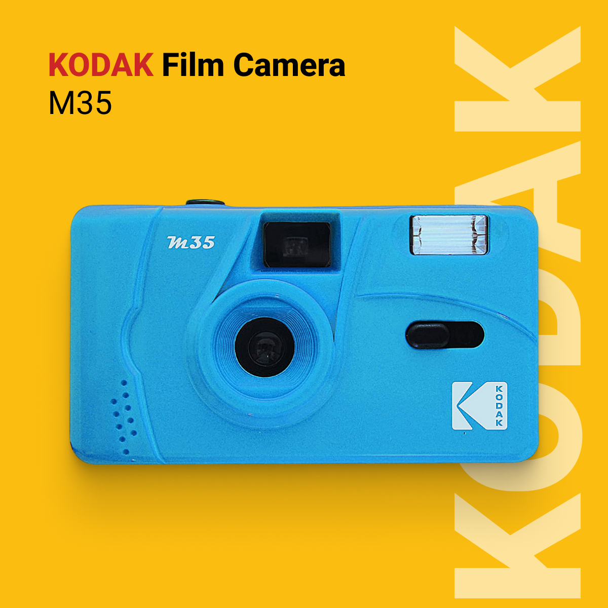 Многоразовый плёночный фотоаппарат Kodak M35 35 мм  тип 135  голубой