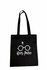 Черный шоппер с вышивкой Гарри Поттера, эко-сумка