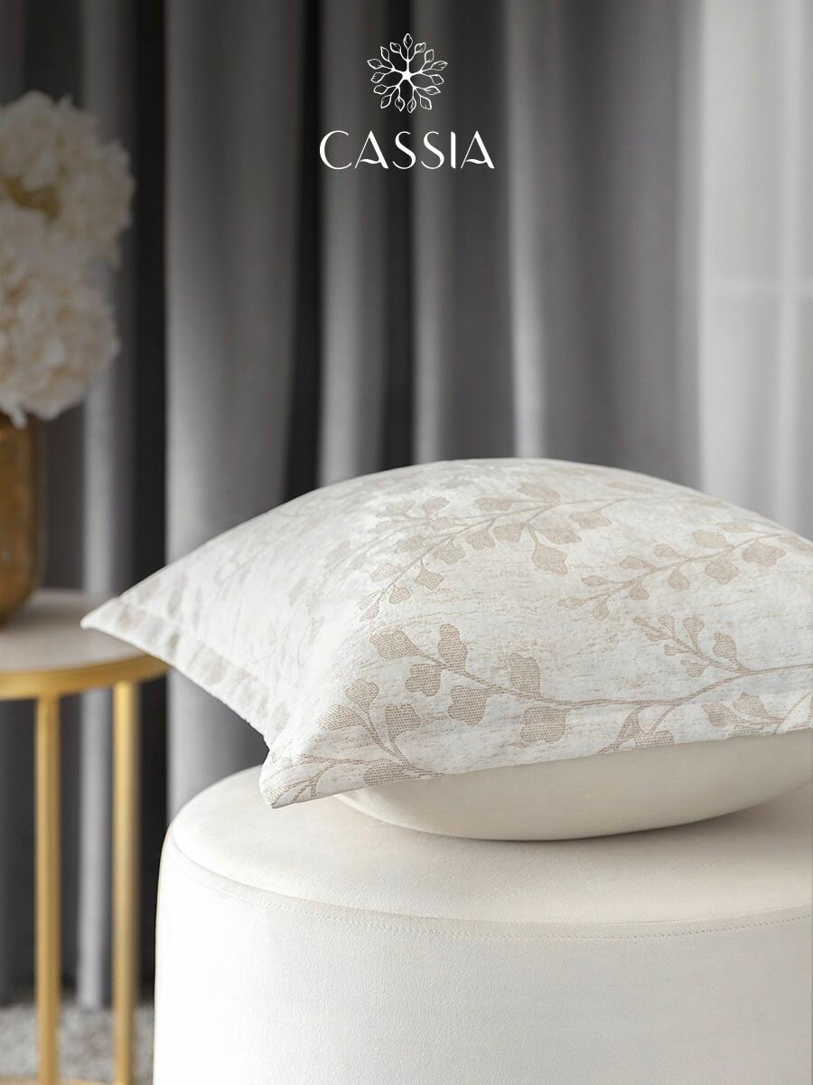 Подушка декоративная Cassia "Бахар", 45×45 см, бархат, с молнией — фото 1