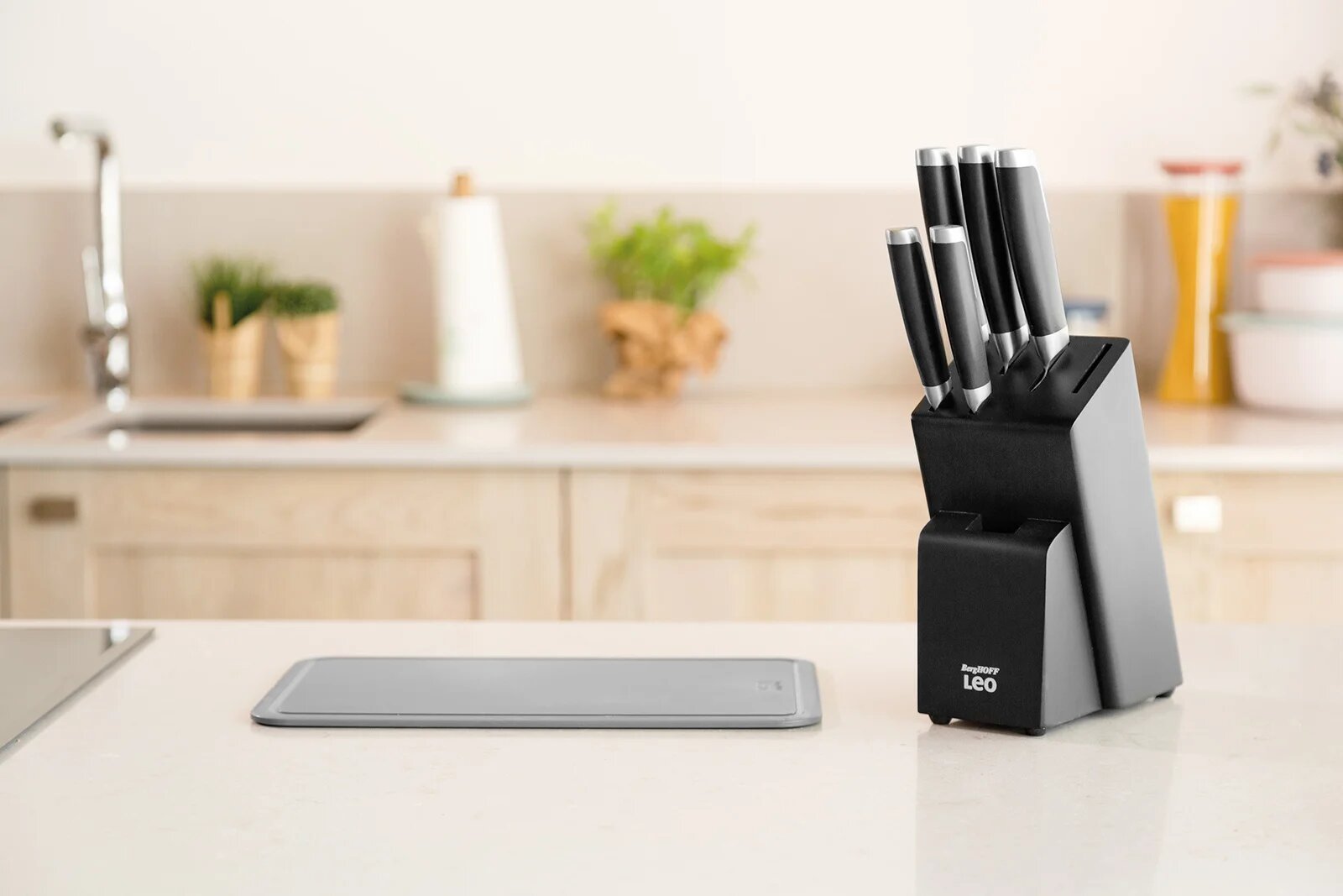 Набор ножей BergHOFF "Graphite", коллекция Leo, 6 предметов, ABS-пластик, нержавеющая сталь — фото 1