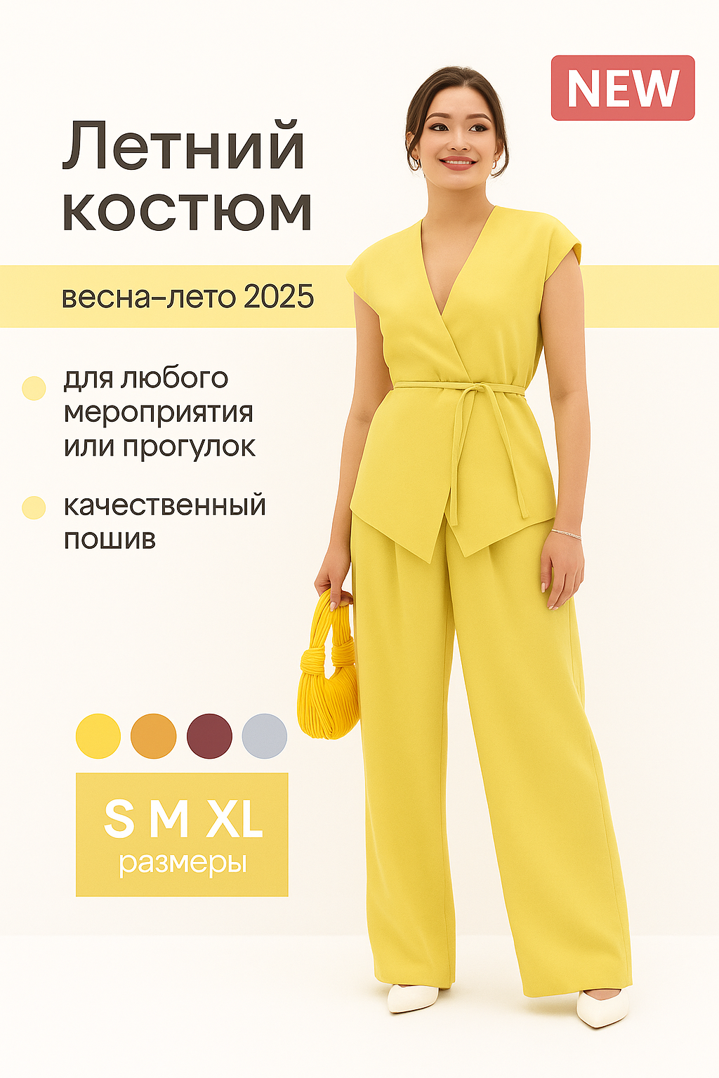 Комплект одежды , размер S-XL, желтый