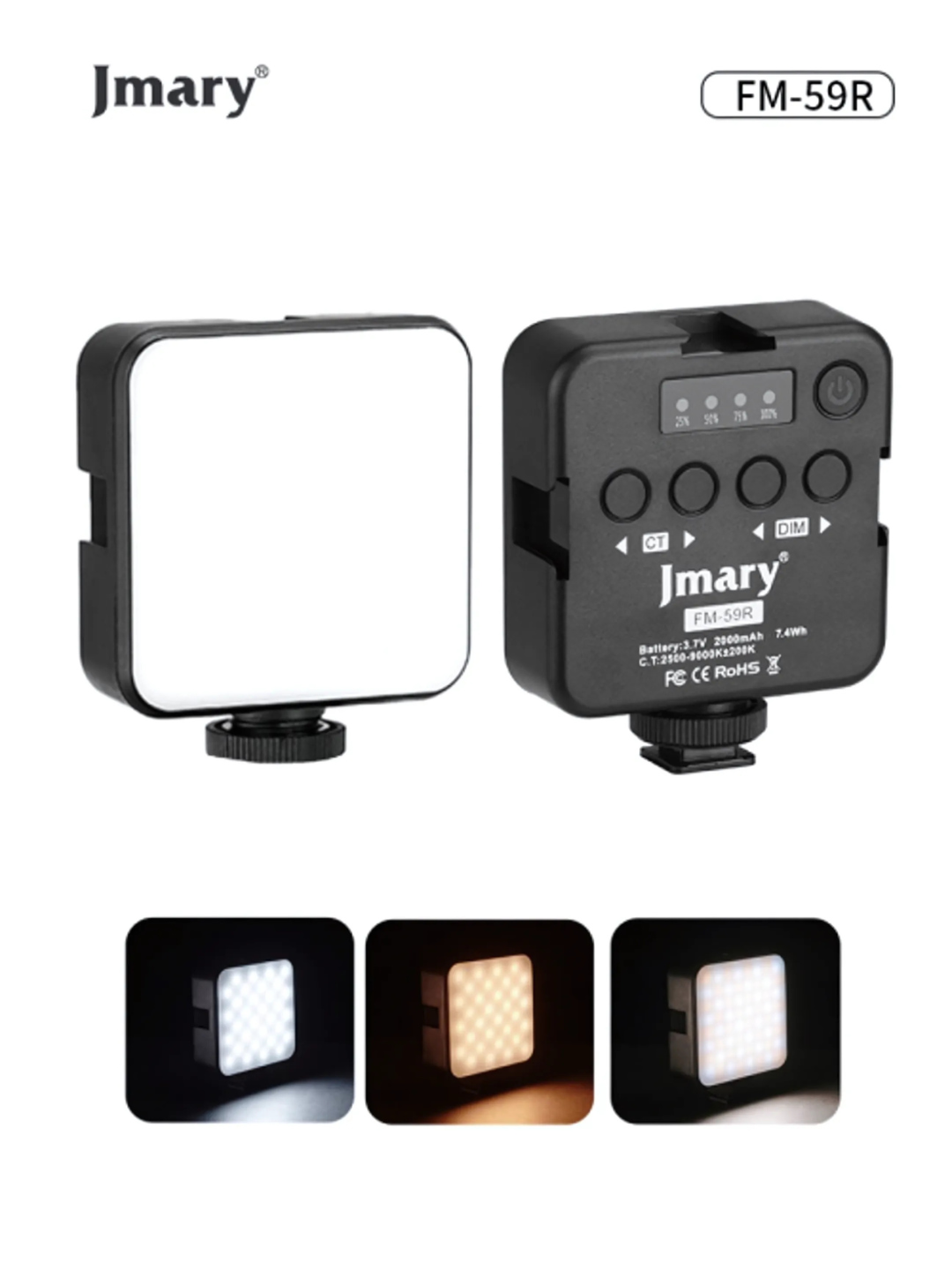 Осветитель светодиодный, видеосвет портативный Jmary FM-59R LED, 69R