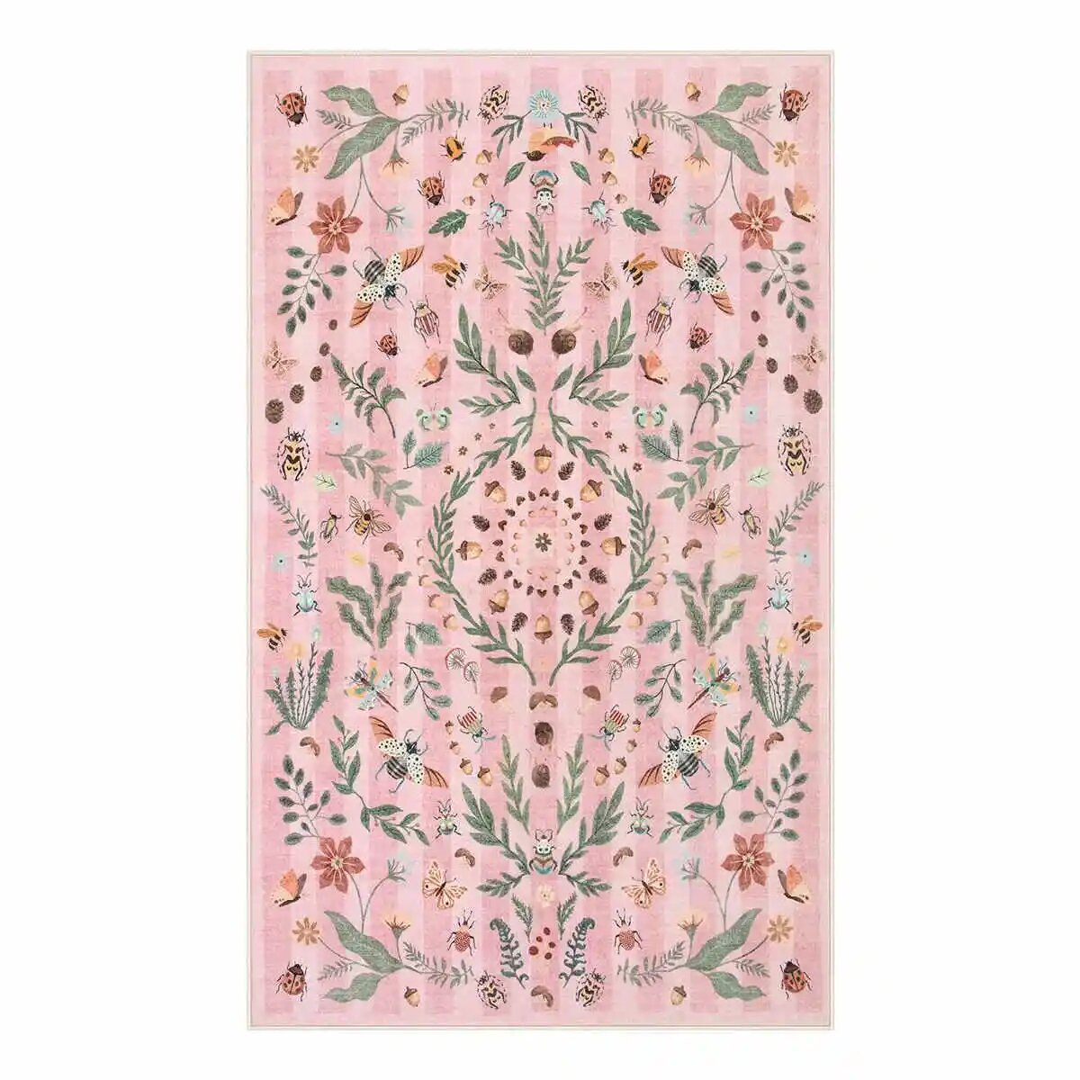 Ретро персидский ковер, фланелевый, розовый/синий/фиолетовый, 80х160см