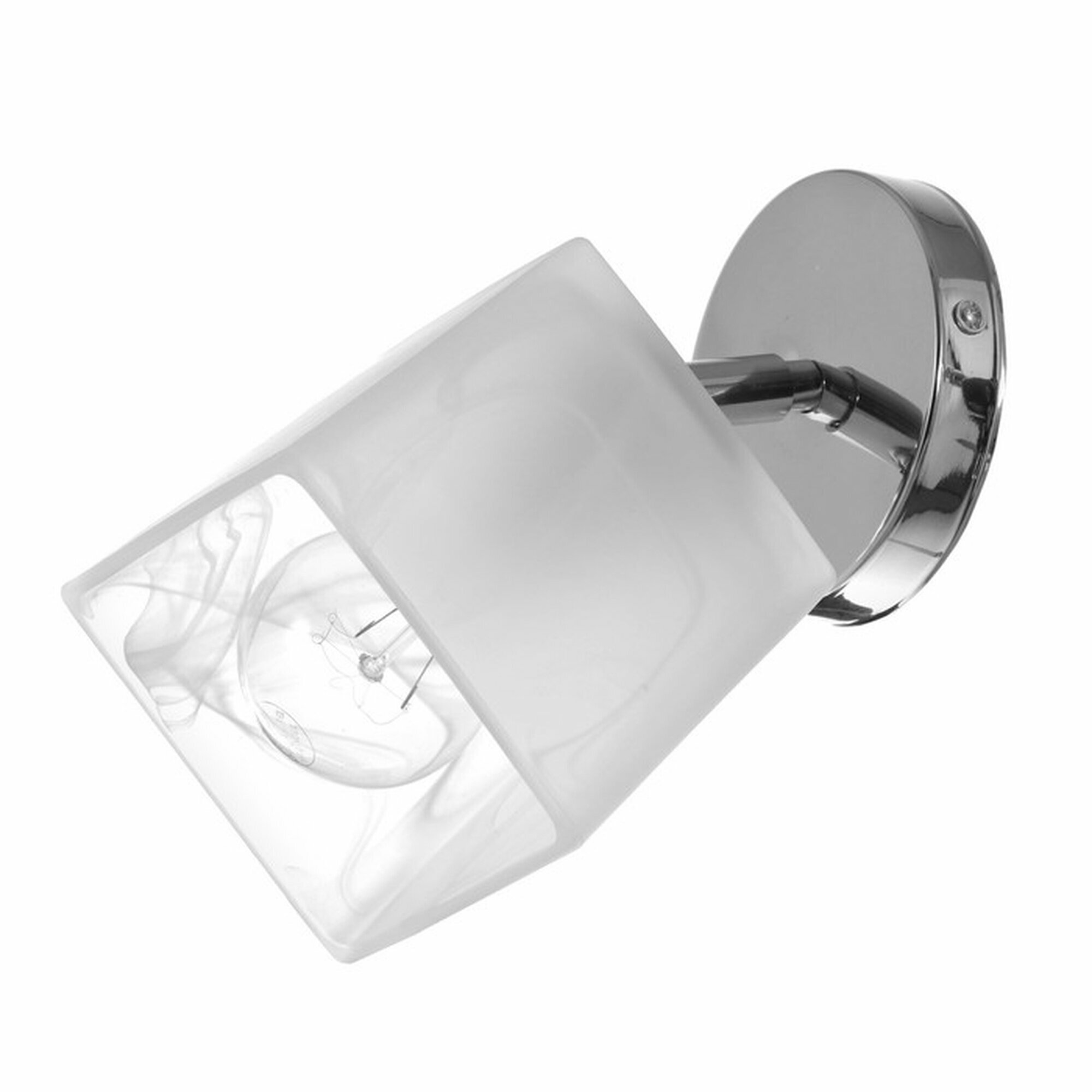 Бра BayerLux 1191/1CR E27 40 Вт хром стекло минимализм 20х15х18 см