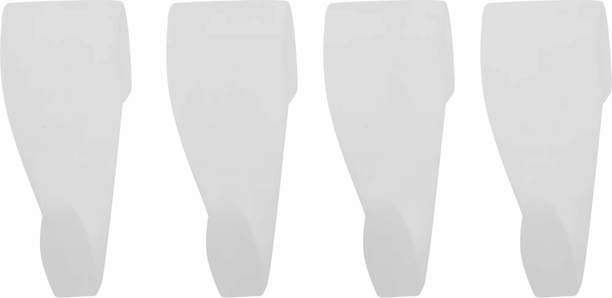 Набор крючков на рейлинг пластик цвет белый 4 шт