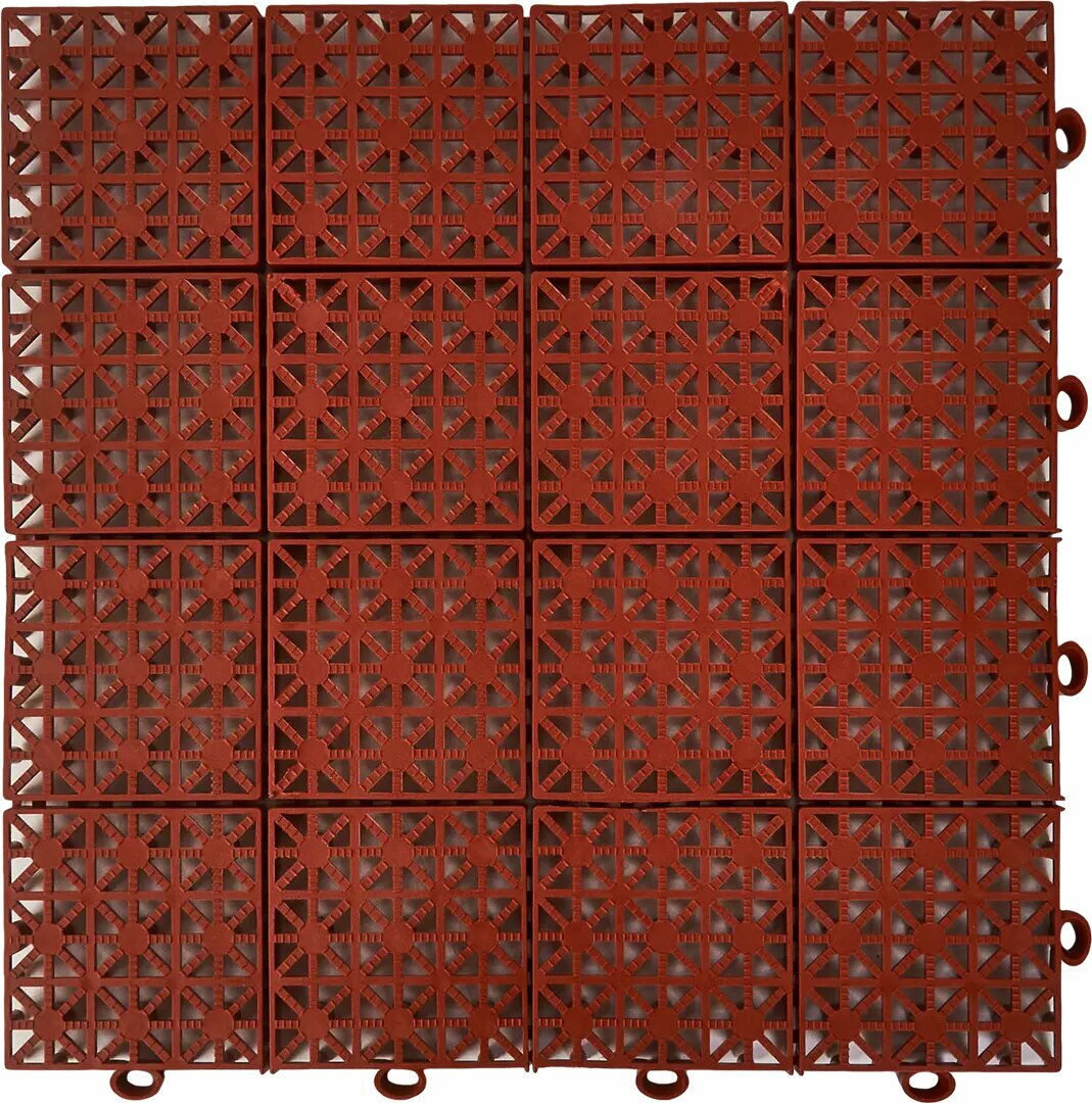Модульное покрытие Pol Plast 30x30x1.1 см 9 шт 0.81 м² цвет коричневый